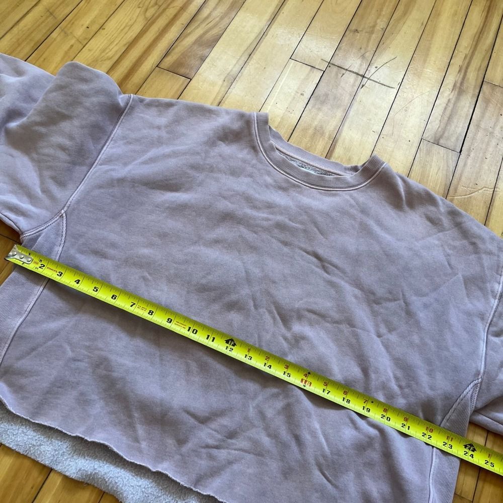 Tna Cropped Crewneck Sweatshirt Lilac Purple Raw Hem Size 2
